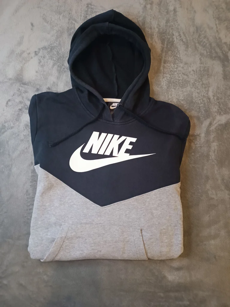Nike pullover hoodie size M in good condition, gray and black – photo 5